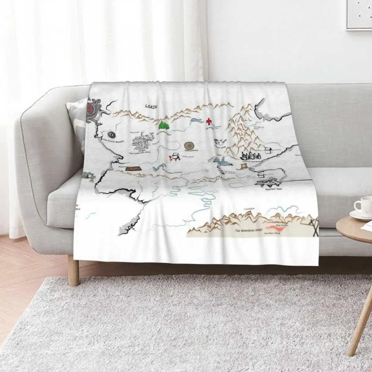 Fillory Map (with Hand Writing Quest) Throw Blanket Softest Loose Bed covers Decorative Sofas Nap Winter beds Blankets