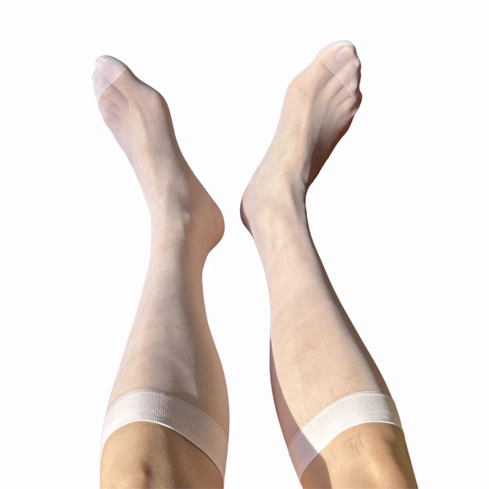 

Mens Long Socks Ultrathin Socks Wear Traceless See-Through Stockings Dress Suit Socks causal business