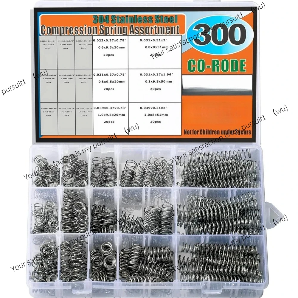 240/300/480/600PCS Stainless Steel 15 Compression Mini Springs For Hardwares Repair Spring Combination Kits
