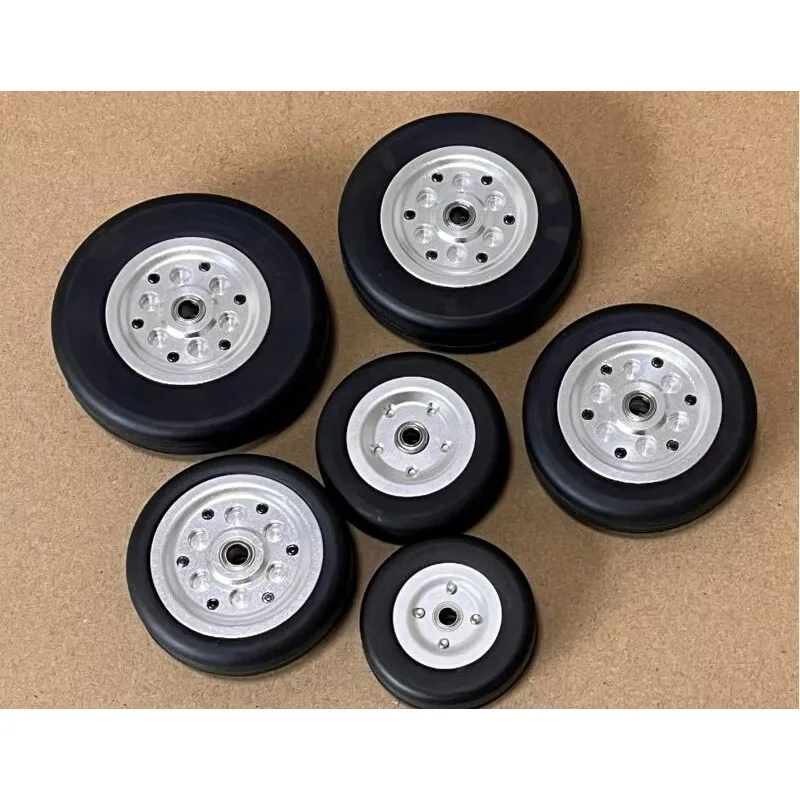 Model Aircraft Hollow Rubber Front Wheel 40/45/50/55/60/65 Mm RC Aircraft Landing Gear with Bearings DIY Accessories - view 5