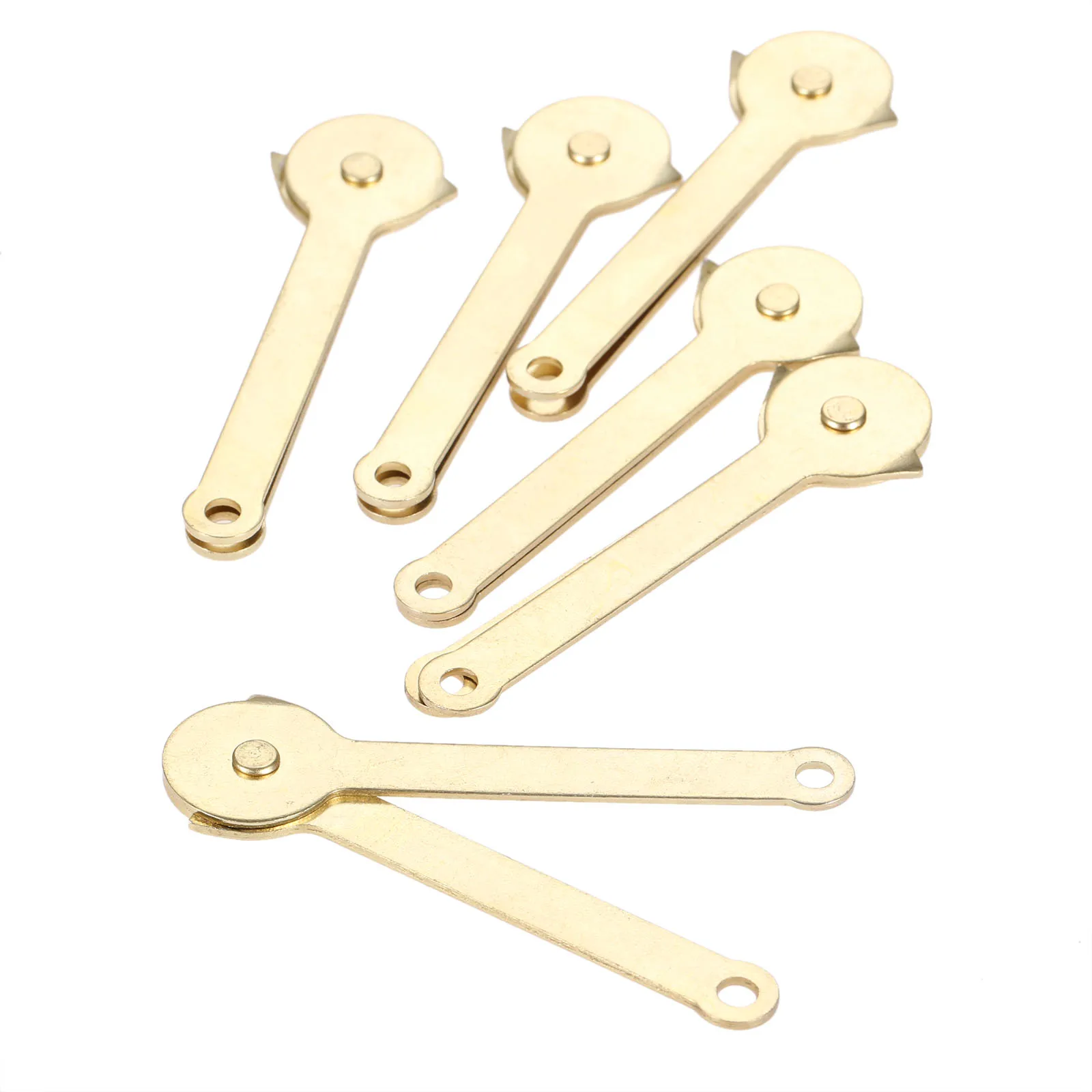 DRELD 10Pcs 68mm Support Hinges Furniture Fitting Box Display Cabinet Door Kitchen Cupboard Hinges Lid Stays with Screws