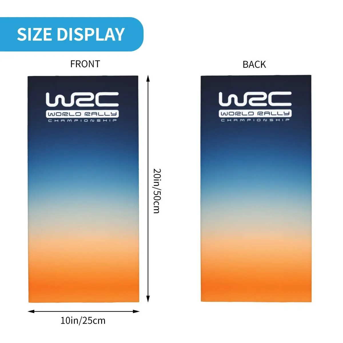 Custom WRC Winter Headband Neck Warmer Women Men Ski Cycling Tube Scarf Racing Car Game Face Bandana Gaiter