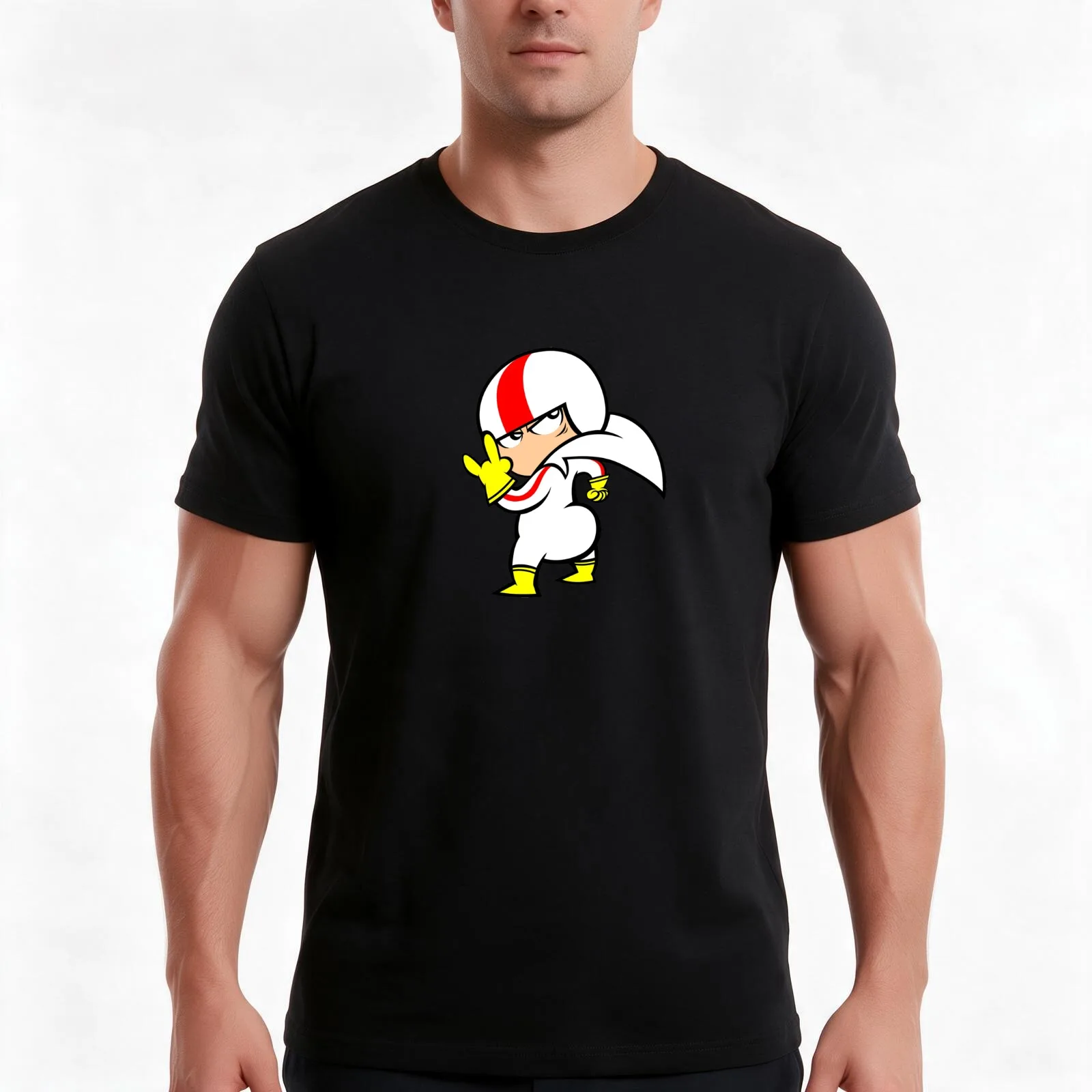 Kick Buttowski T-Shirt, Summer Casual Cotton Tee, Oversized Streetwear Tops, Vintage Graphic Print, Loose Fit Short Sleeve