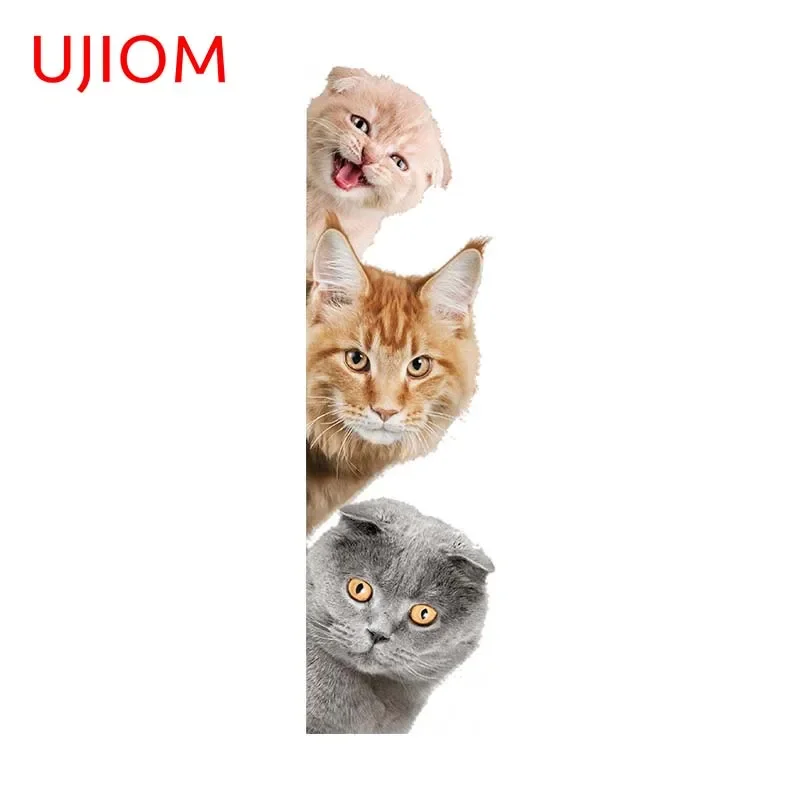 UJIOM 13cm X 3.7cm Cat Peeker Cartoon Wall Stickers Creativite Vinyl Mural Kids Room Cozinha Decal Home Decoration Accessories