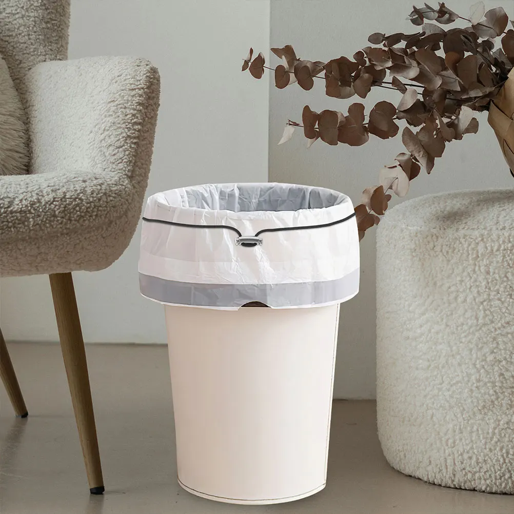 

4pcs Trash Can Band Elastic Adjustable Garbage Bin Fasteners Waste Bag Holder Anti Fall Fits Various Sizes Household