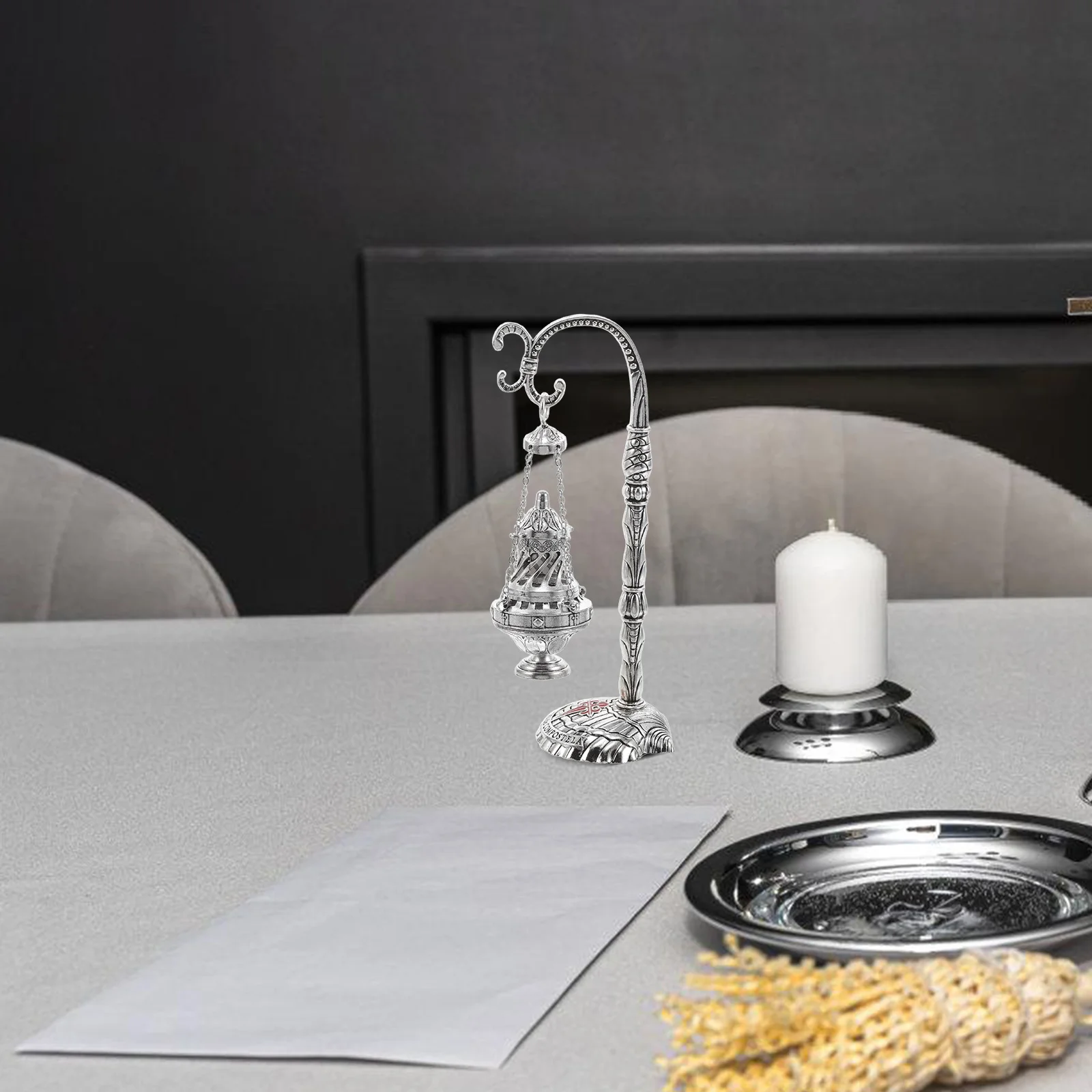 

Cross Hanging Incense Burner Vintage Style Censer For Cone Charcoal Aromatherapy Home Church Office Christmas Decor