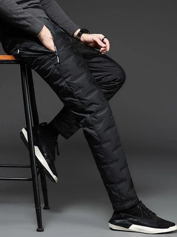 

Мужские зимние спортивные брюки для активного отдыха, утепленные, белые, свободного кроя, теплые, для активного отдыха, длинные, молодежные