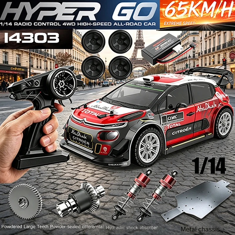 MJX 14302 14303 1/14 RC Car 55km/h Brushless HYPER GO 2.4G Remote Control 4WD Off-road High Speed RC Car Truck Hobby Toy