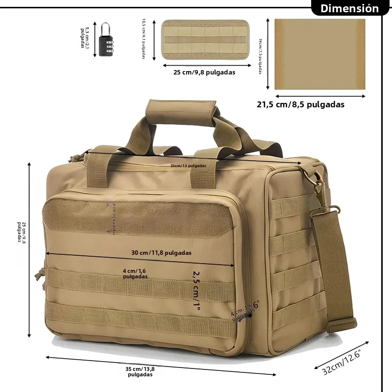 Bolsa táctica MOLLE negra para pistola y equipamiento de francotirador