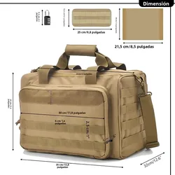 Bolsa táctica MOLLE negra para pistola y equipamiento de francotirador