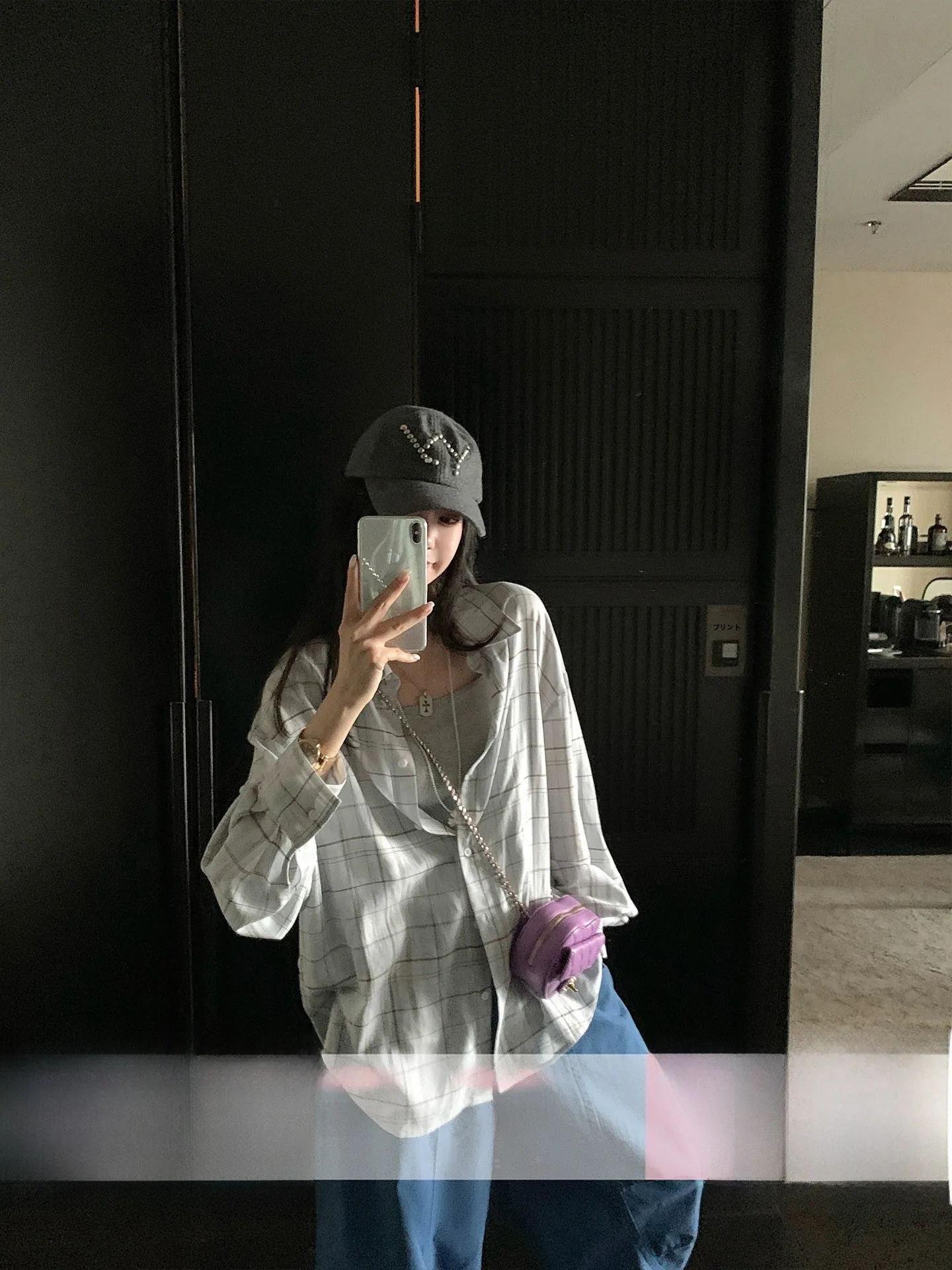 

Loose Linen irt with Embroidered Plaid Design by Ou Yang Xung Comfortable Breathable Spring Faion for Women