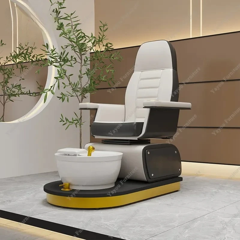 

Modern Design Pedicure Rotatable Chairs Foot Spa Massage With Pump Drain Beauty Salon Foot Relax Pedicure Chair