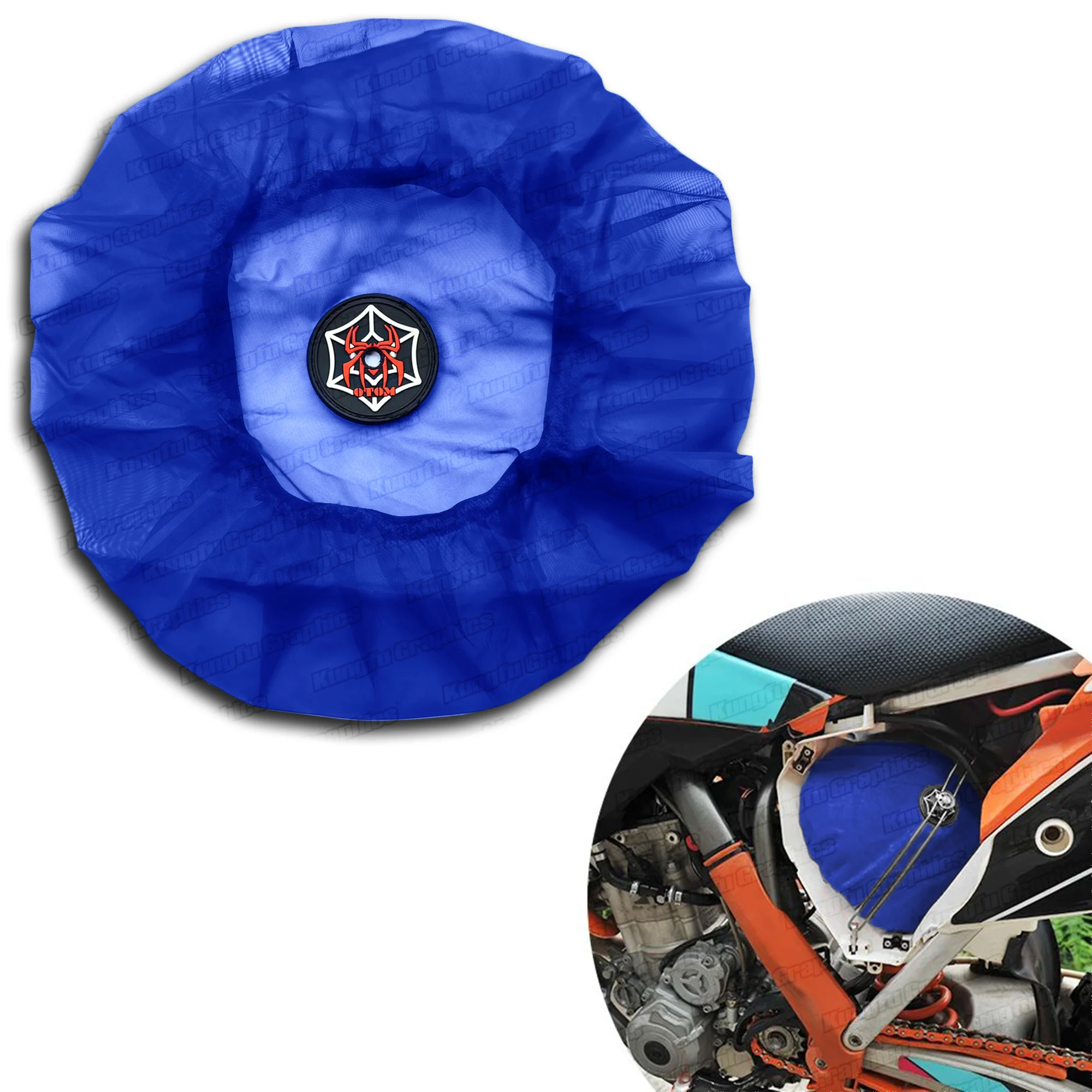 

JY Racing Foam Air Filter Cover Wrap Universal for Motorcycle Dirt Bike Motorcross Enduro, Blue Orange Neon Green