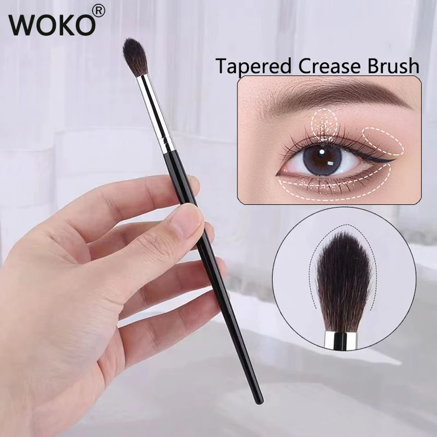 Eyeshadow Crease Brush High Quality Tapered Blending Brush Crease Blending Makeup Brushes Goat Hair Eyeshadow Crease Makeup Tool