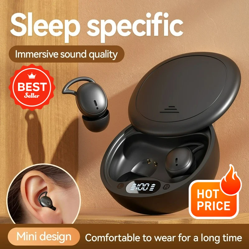2026 جديد رقيقة جدا بلوتوث النوم سماعات برلين إلغاء الضوضاء للبالغين الاطفال 50H وقت اللعب مريحة في الأذن غير مرئية #1