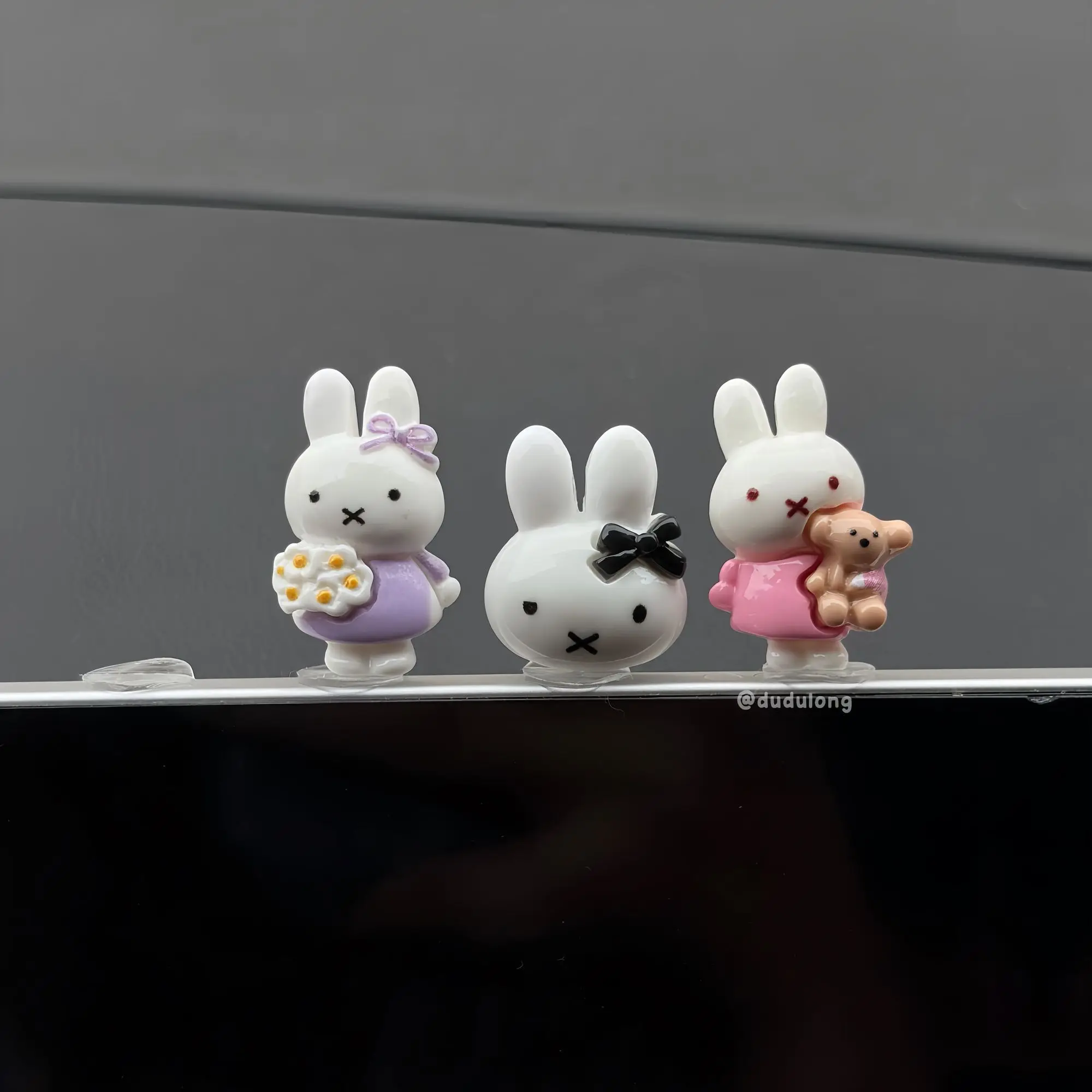 Korean Style Flower Bouquet Miffy Rabbit Car Decoration Sticker Cute Healing Atmosphere Cartoon Sticker Ornament Decoration view 6