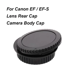 Per Canon EOS EF / EF-S cappuccio posteriore dell'obiettivo o cappuccio del corpo della fotocamera o Set di cappucci coperchio del cappuccio dell'obiettivo nero in plastica senza Logo per 5D 6D 90D ecc.