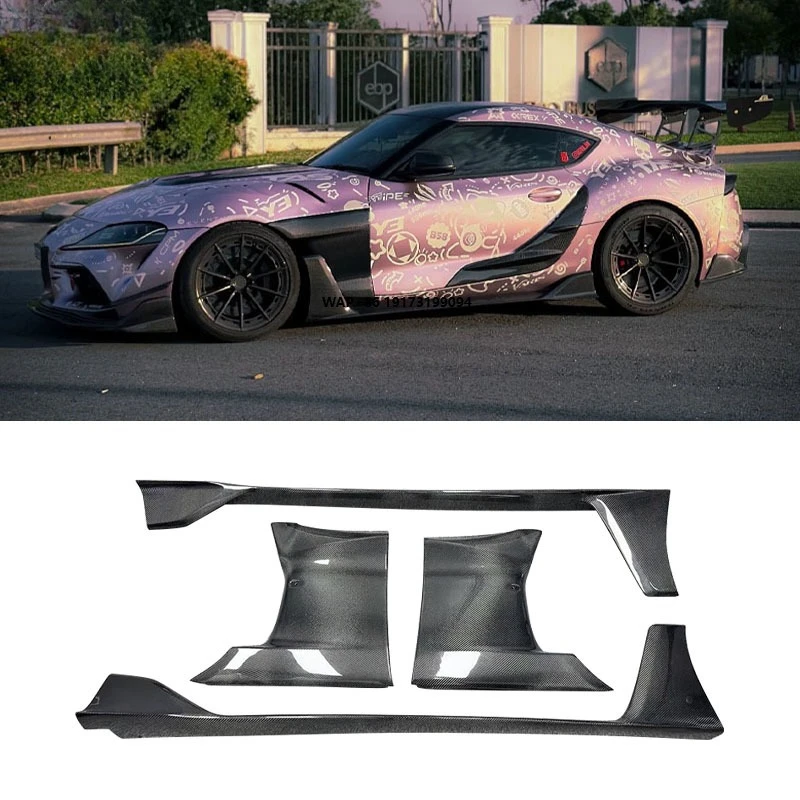 

AD Style for Supra GR MK5 A90 A91 Upgrade Carbon Fiber Fender With Carbon Fiber Side Skirt Car Bumper