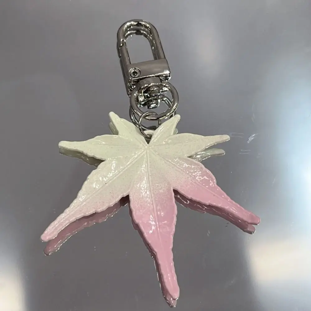 الفن العصرية سبيكة مابل ليف المفاتيح بسيطة تنوعا مابل ليف قلادة ملونة الكرتون الجنكة ليف كيرينغ مجوهرات حلية