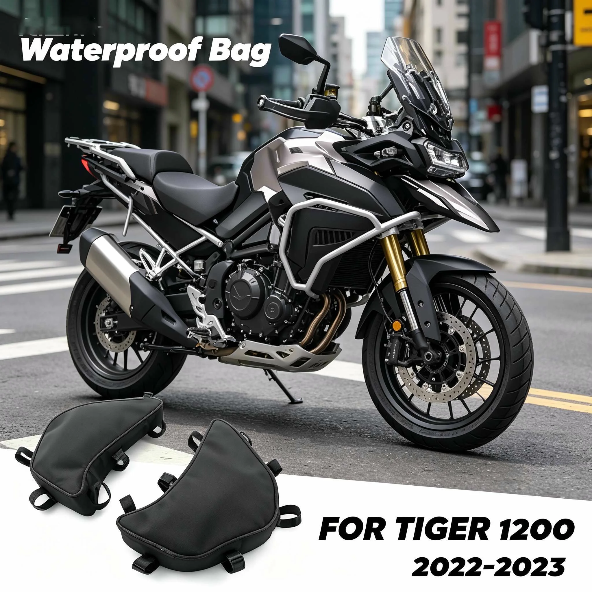 For Tiger 1200 Original Bumper Repair Tool Placement Bag For Tiger1200 Motorcycle Frame Crash Bars Waterproof Storage BagsTige