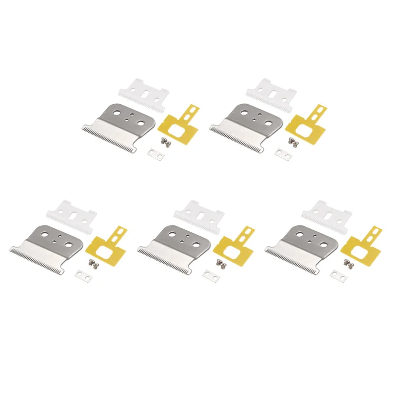 

A02F-5X Silver For T Outliner Blade For Andis For T Outliner, For Andis Gtx Blade,White T Blade + Silver Steel Blade