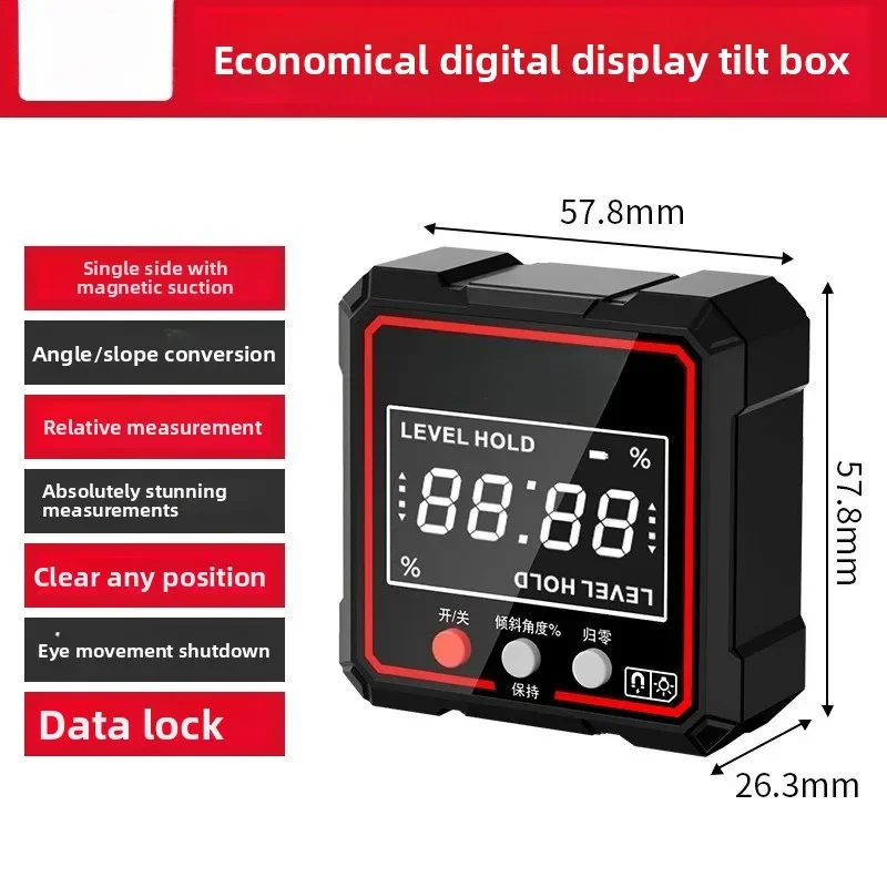 Utility Digital Display Inclinometer Multifunctional Laser Inclinometer Magnetic Attraction Angle Ruler Level Measuring Tool
