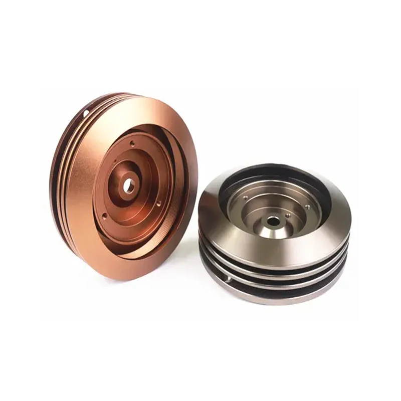 

Custom CNC machined aluminum alloy anodized multi-groove drive system pulleys