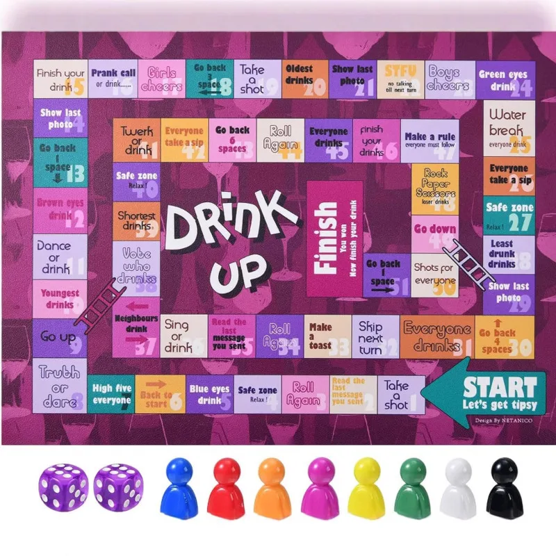 2024 Drinking Board Game Toy Bar Home Party Monopolys Boards Games Nervous And Stimulating Multiple People Playing Toys Gift