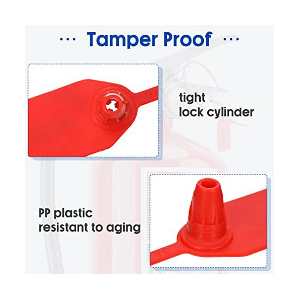 Imagem -02 - Etiquetas de Segurança do Extintor de Incêndio Selos de Tamper de Plástico Etiquetas Numeradas Zip Gravatas 1000 Pcs