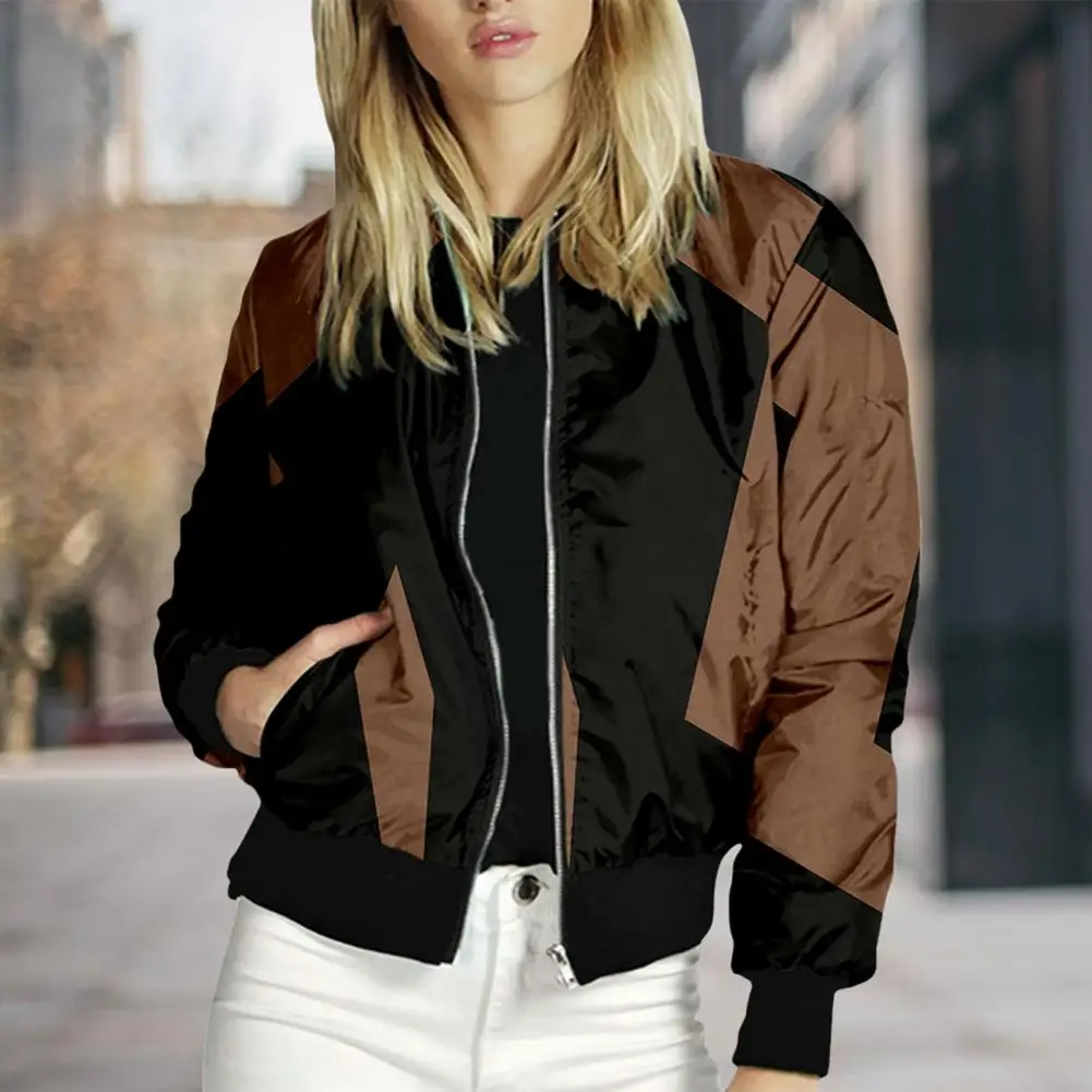 

Autumn Coat Stand Collar Zip Up Thermal Stand Collar Autumn Coat Spring Coat Female Clothes