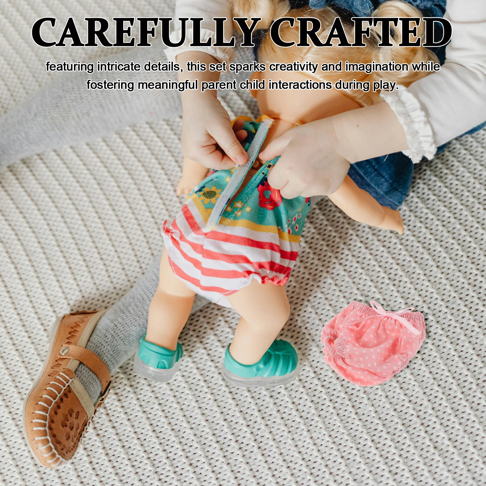 Coleção de 3 Peças de Cuecas para Bebês de 20cm, Confortáveis, Ajuste Elástico, Laváveis à Máquina, Roupas de Brincadeira para Crianças