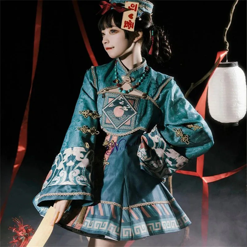 

CyVampire Easter Zombie Costume Cosplay Women Lolita Dress Hat Wig Anime Maid Chinese Halloween Party Gothic Clothes Skirt Outfi