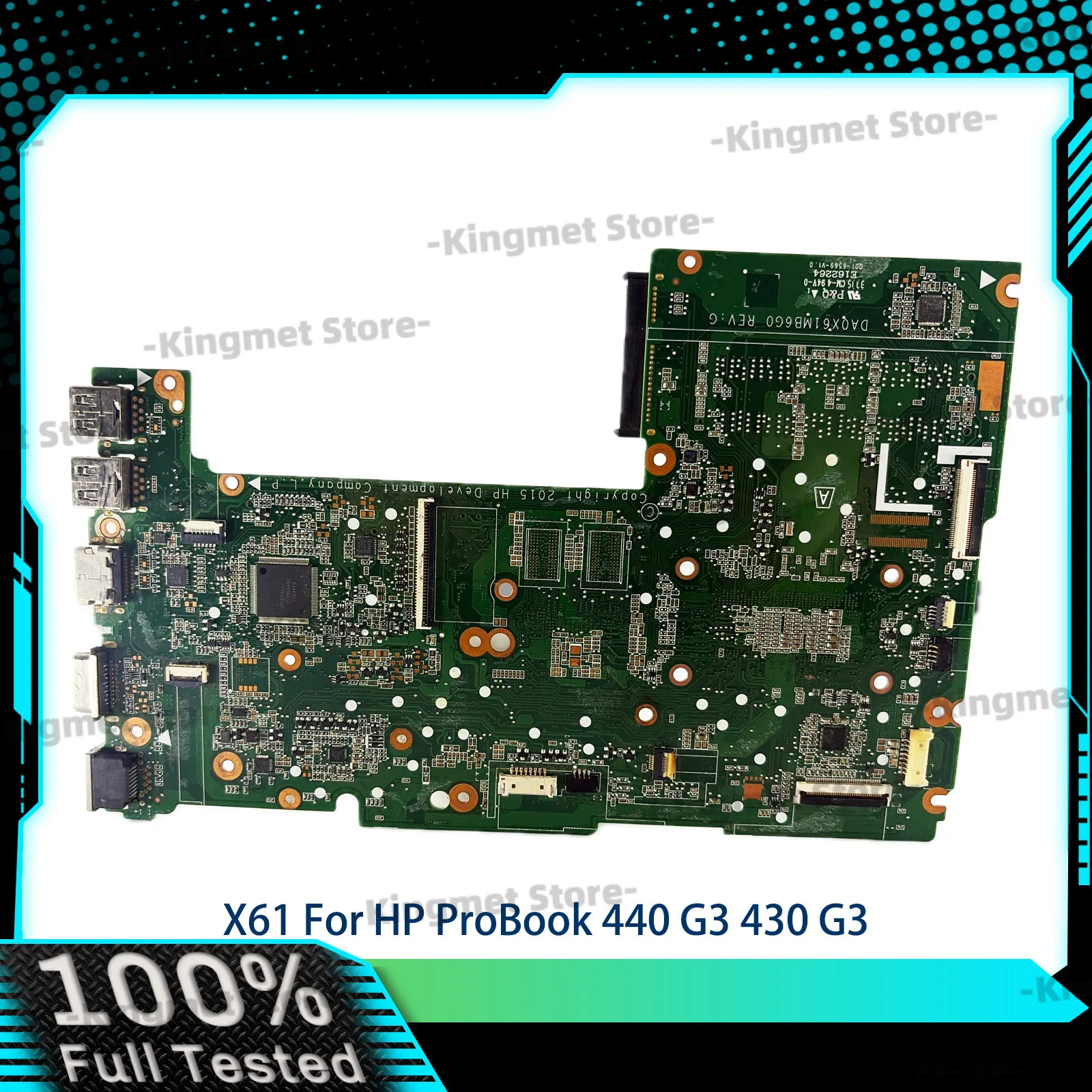 DA0X61MB6G0 Laptop Motherboard For HP ProBook 440 430 G3 With i3 i5 i7 CPU DDR3L 830935-001 830934-601 100% Fully Tested