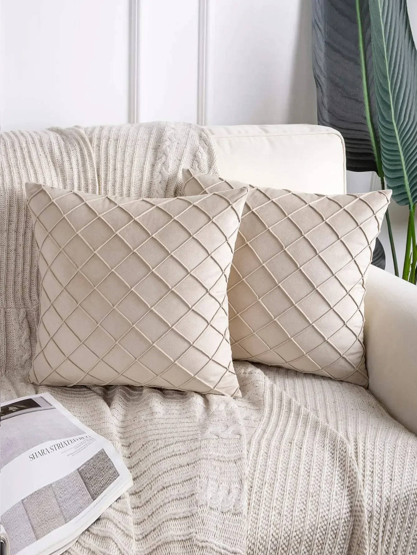 

1pcs Fiber Press Crease Cushion Cover 45x45CM Striped Boho Throw Pillow Cover Decorative Home Cushion for Sofa Bed Pillowcase