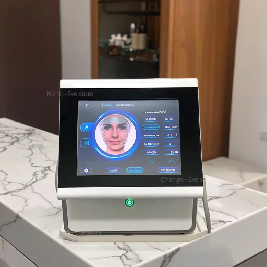 Портативное фракционное радиочастотное микроигольное устройство, большой экран, система повышения коллагена лица для омоложения кожи, уменьшения покраснений