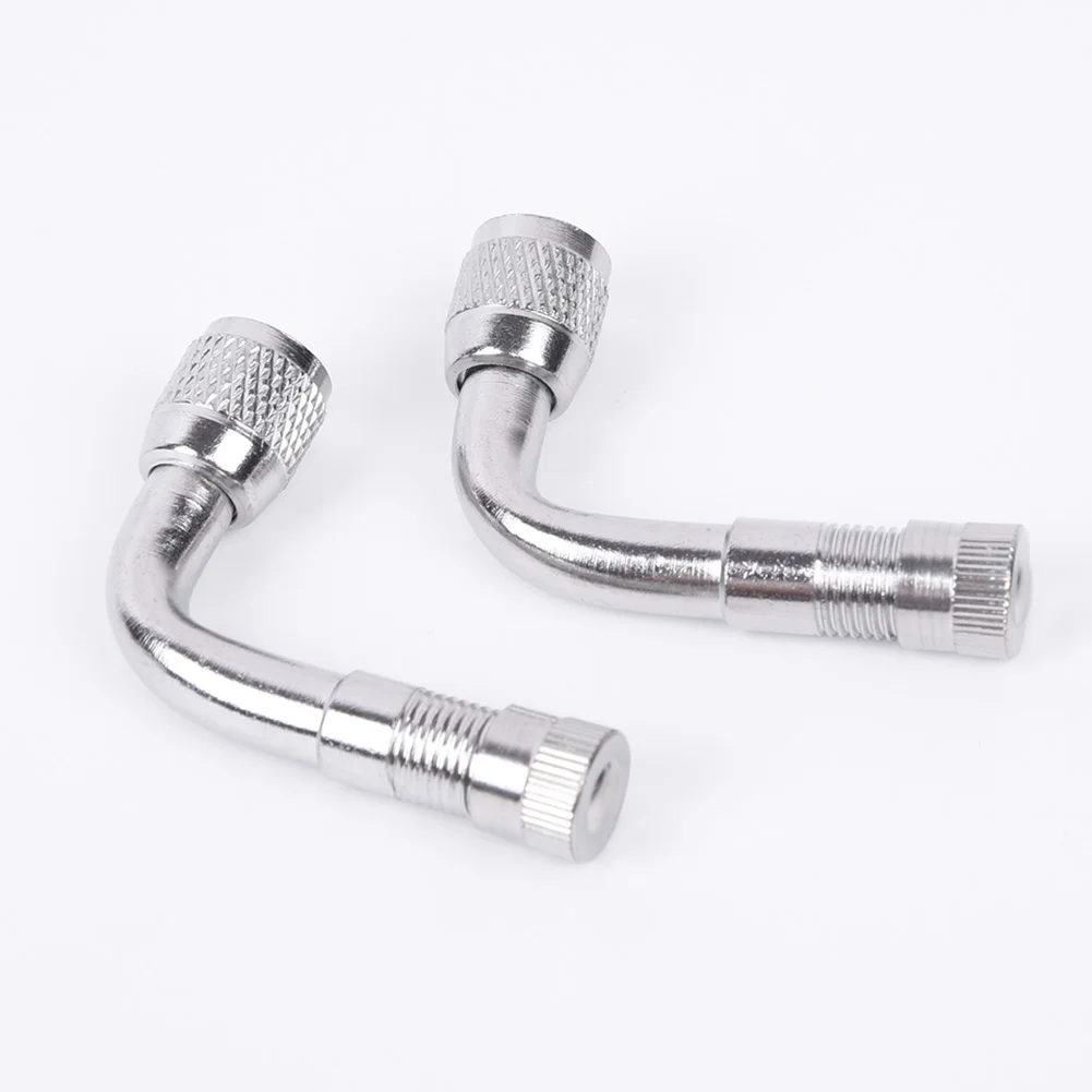 Anti-corrosion Metal Dust Cap 2pcs Tyre Valve Extension Adapter for Easy Tire Maintenance of Motorcycle and Car Tires