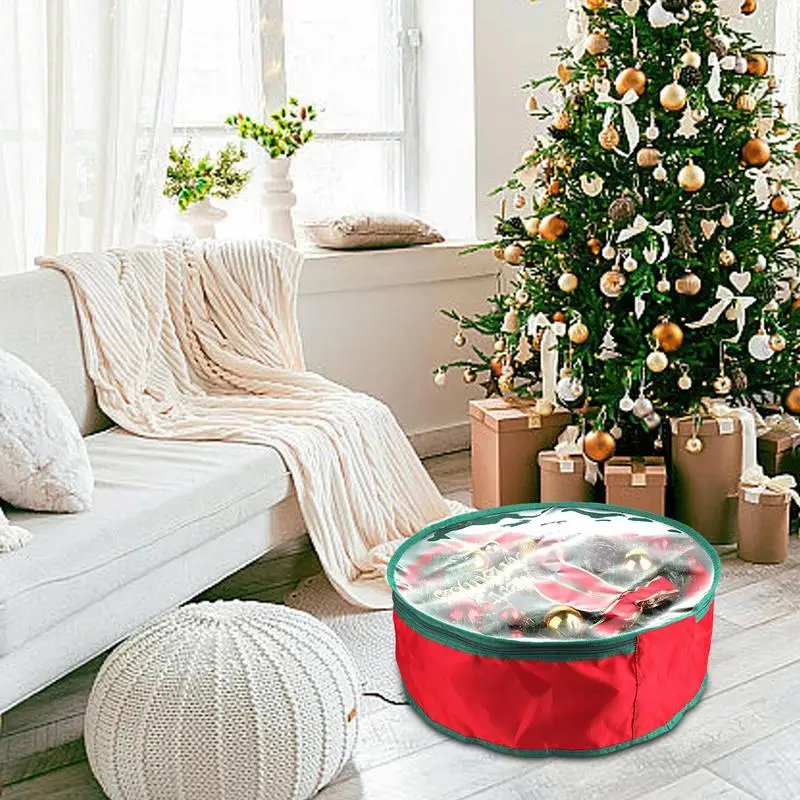 Wreath Storage Wreath Holder Storage 30 Inch Christmas Wreath Storage Bag Wreath Storage Organizer Bag For Holiday Wreaths