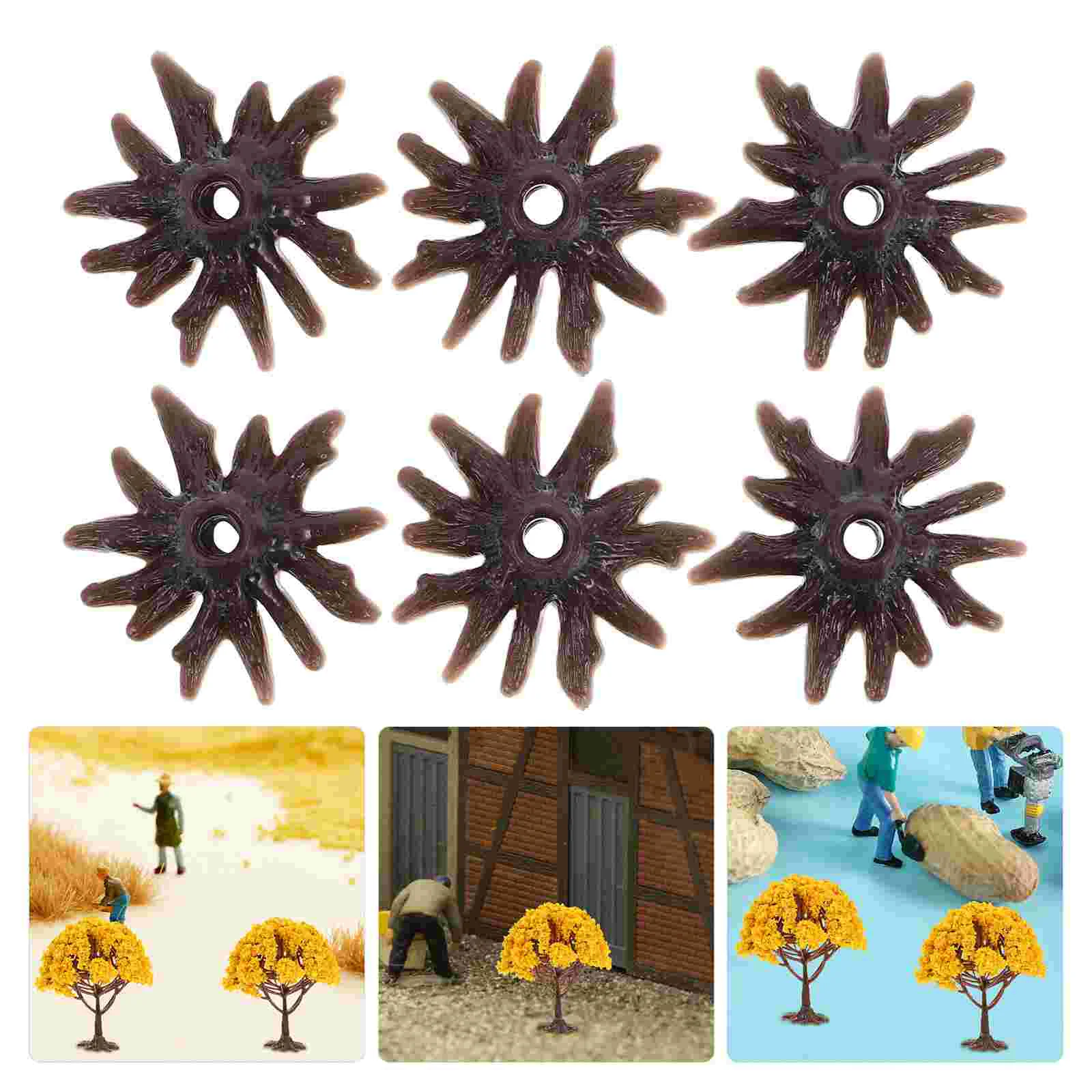 50 Pcs Model Tree Base Feet Architectural Decorative Garden Plastic Accessory Build