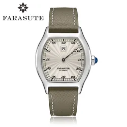FARASUTE Retro Luxury Men Automatic Watch Jump Hour Watch Seagull Movement Sapphire Stainless Steel Waterproof Men Watch Reloj