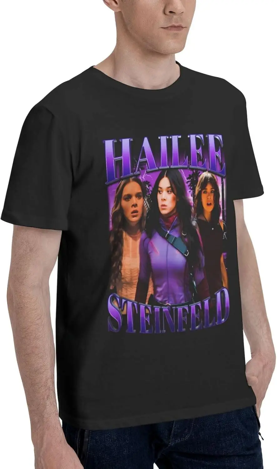 Hailee Steinfeld T-Shirt Heren Zomer Korte Mouwen T-Shirt Ronde Hals Casual T-Shirt