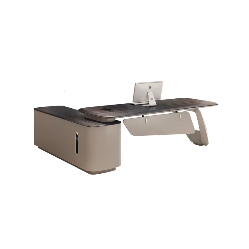 

High-end desk boss table designer high-end modern minimalist desk general manager office table and chair combination