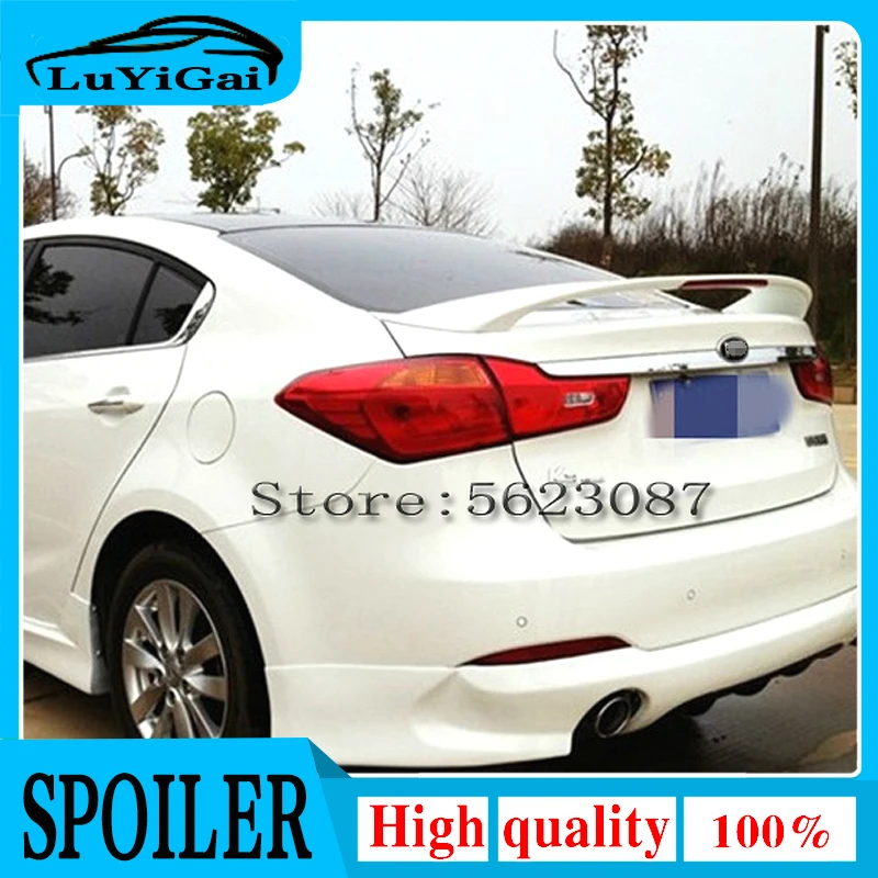 Dla Kia Forte K3 Spoiler wysokiej jakości ABS materiał tylny spojler samochodu unpaint kolor tylny Spoiler dla Kia Forte K3 Spoiler 2012-2015