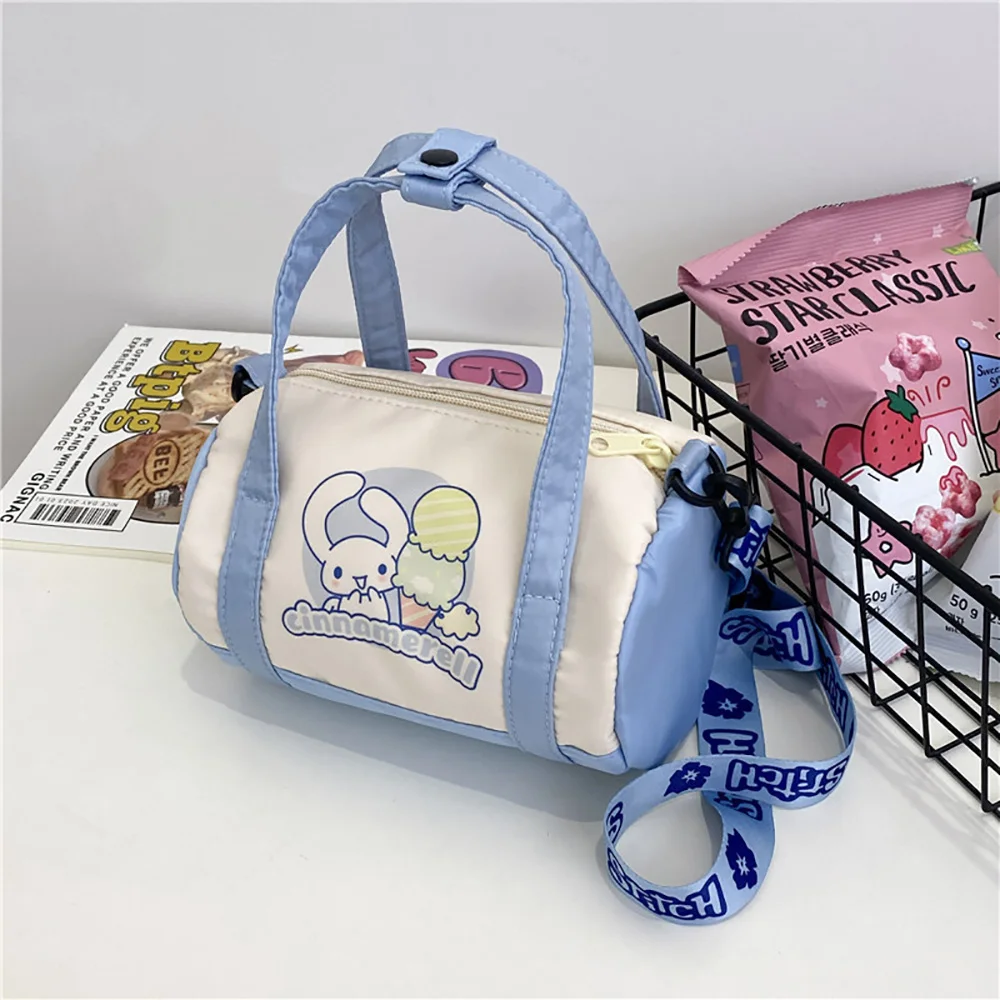 Sanrio Cinnamoroll Kuromi Kawaii Handbag Cartoon Crossbody Bag Casual Portable Satchel Fashion All-match Tote Children Backpacks