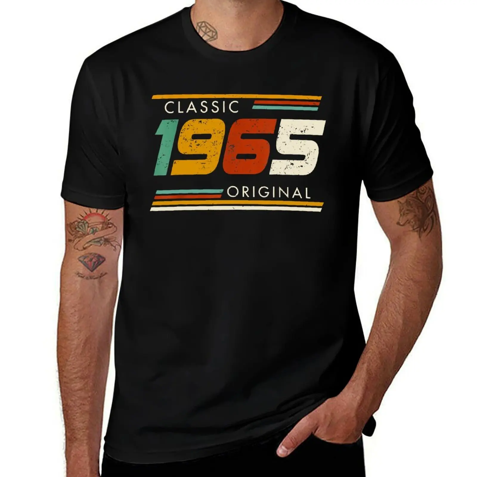 

Classic 1965 Original Vintage birthday 1965 T-Shirt t shirts for man cotton funny T-Shirt
