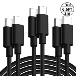 3 Pack 20W USB C to Type C Fast Charging Cable for iPhone15series/Samsung series/Huawei series/Xiaomiseries/OPPO Series and more