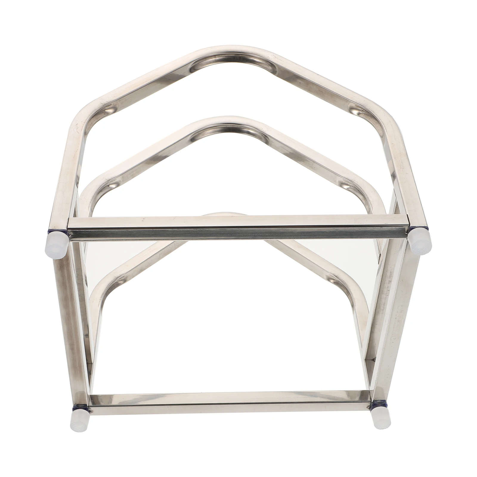 

1pc Double Layer Stainless Steel Cutting Board Holder 8Cm 5Cm Multi-Function Kitchen Storage Rack Pot Lid Organizer Rack