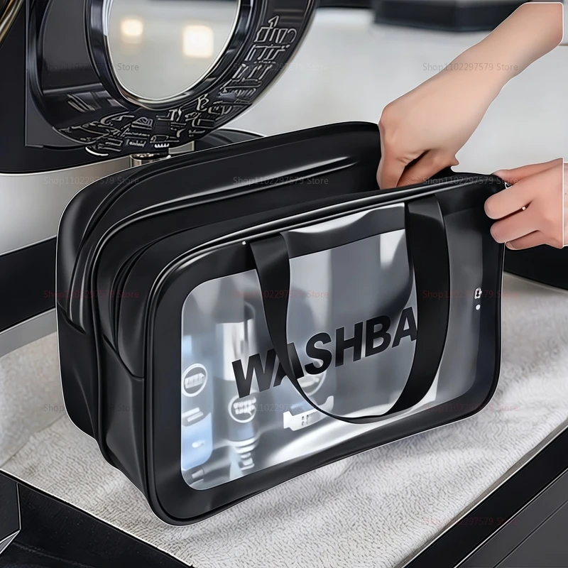 더블 레이어 방수 메이크업 가방 건식 습식 분리 휴대용 화장품 보관 가방 여행 피트니스 체육관 수영 필수품