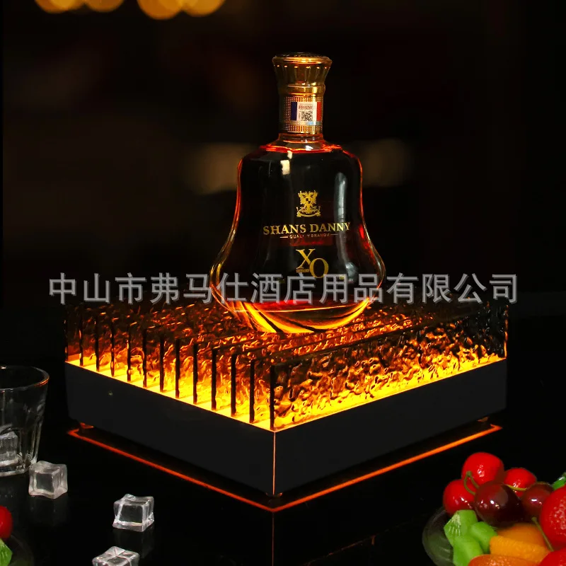 

Night club bar KTV luminous wine seat LED charging crystal holder foreign XO red Martell base display stand