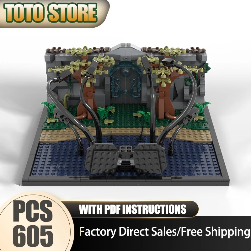 

Волшебные кольца, модель фильма, Moc, строительные кирпичи, кольца, модель двери, технология, модульные блоки, Рождественский набор, сделай сам, сборка, игрушки, подарки