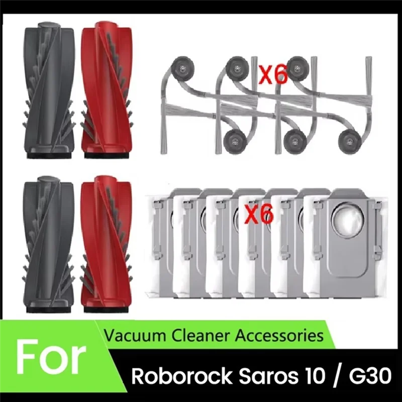 Kit de remplacement LECKL-16PCS pour Roborock Saros 10 / G30 pour Roborock Saros 10 sacs à poussière de remplacement